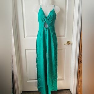 Teal Halter Jumpsuit